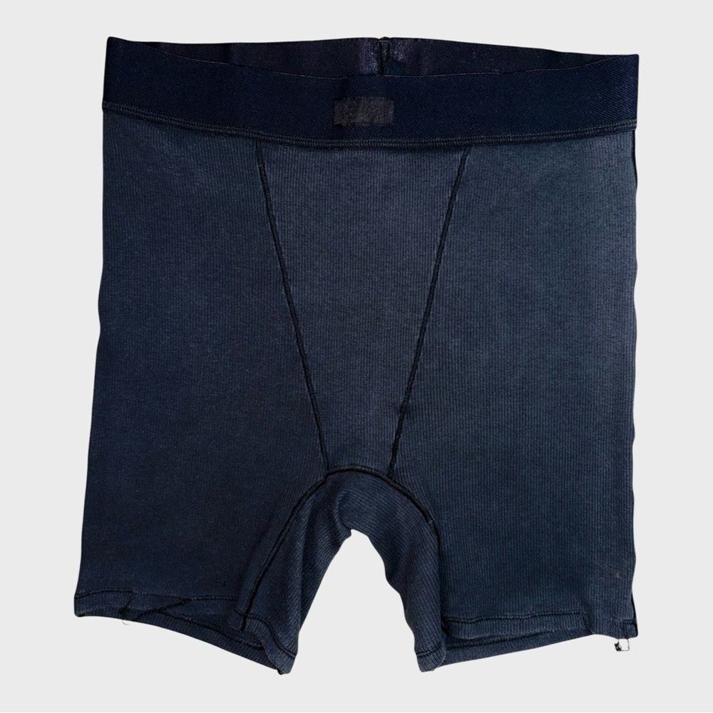 SKIMS Cotton Rib Black Boxer Shorts Lounge Sleep Minimal Basics